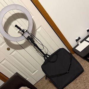 Adjustable Ring Light with Stand and Carrying Case